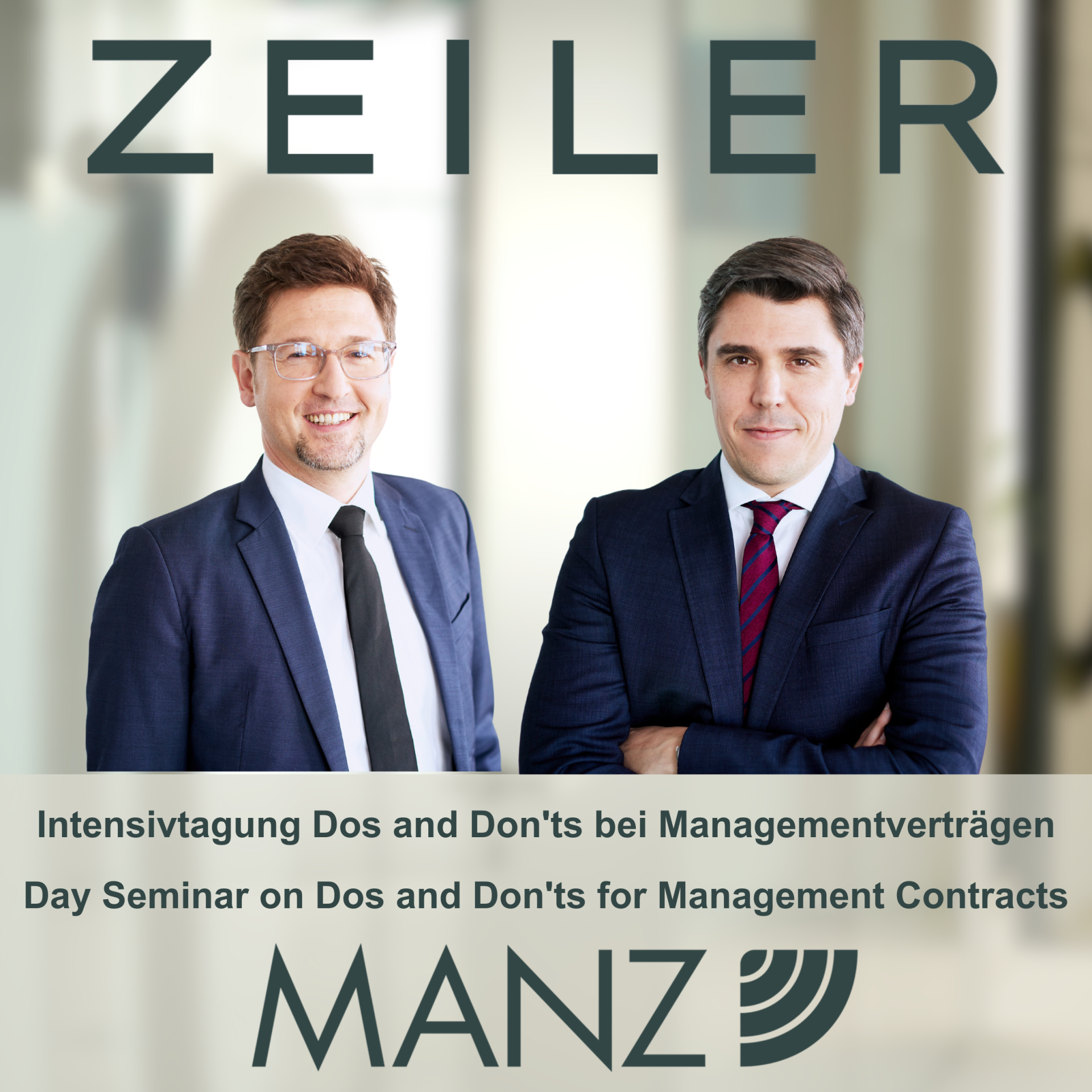 Manz Intensivtagung | „Do's and Don'ts for Management Contracts“